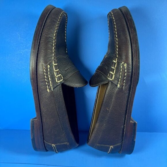 L.L. Bean Signature Men's Brown Leather Loafers Shoe Size 10.5 - Picture 6 of 10